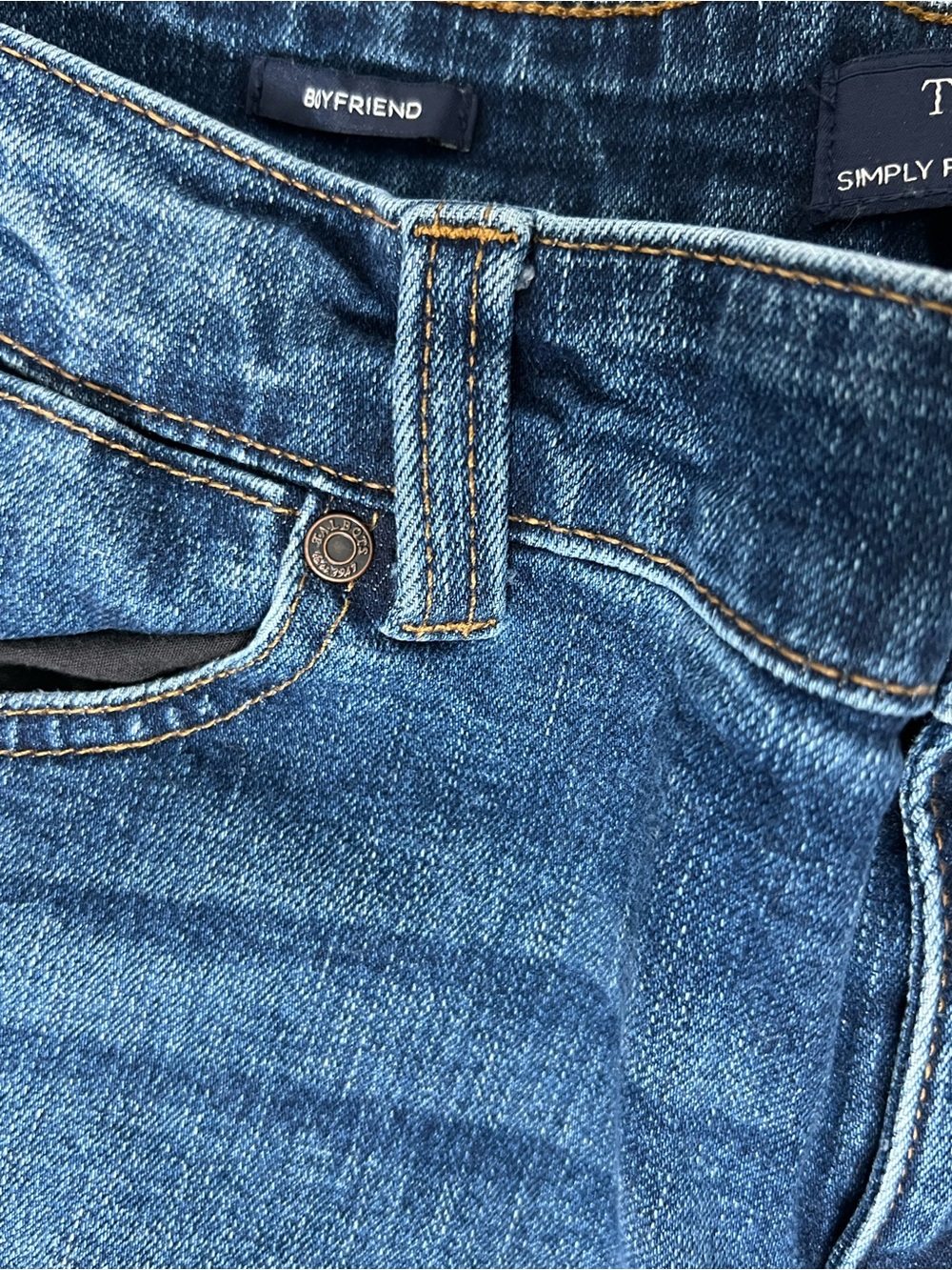 Talbot Boyfriend Jeans Size 16 Simply Flattering Collection Indigo Blue - Picture 4 of 6